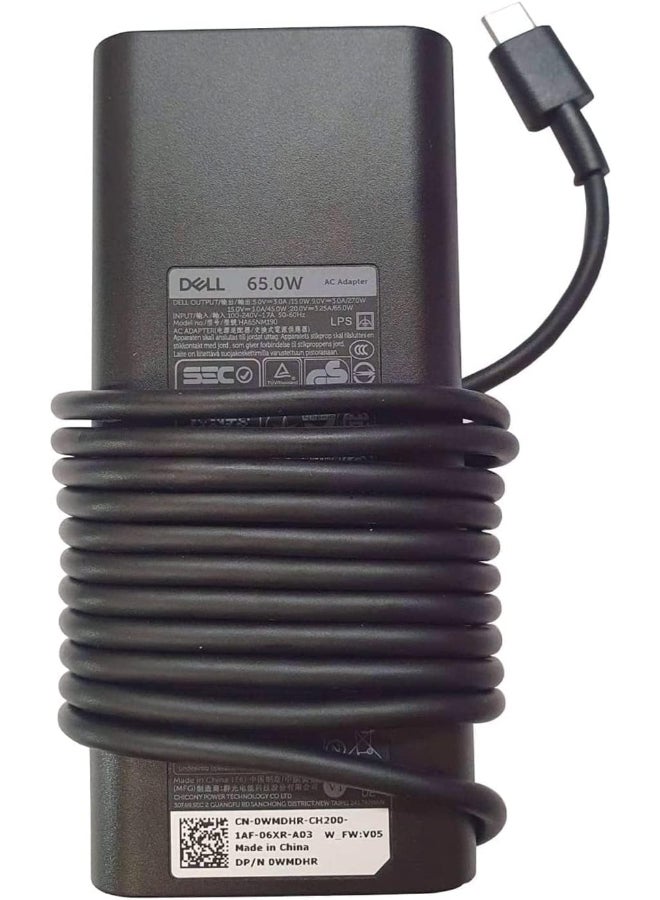 ديل Renewed - USB-C Charger 65W VT148 for Latitude Series black - Image 2