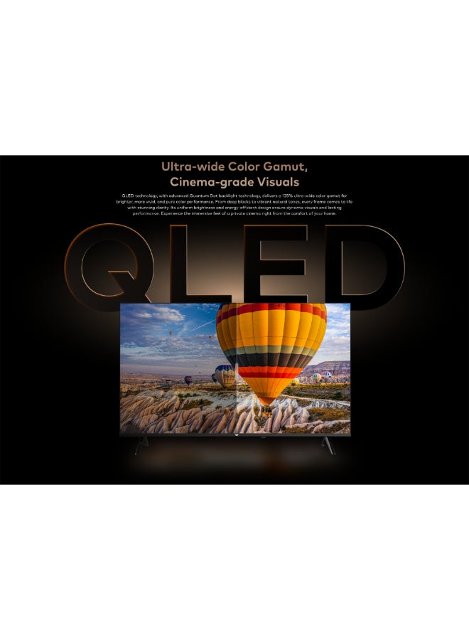 ITEL 50 Inch FHD QLED  Smart Tv Platinum Metallic Frameless Design, Built-in Wi-Fi 2.4Hz, 125% Wider Colour Gamut for Cinema Visuals, Effortless Connectivity With Android, Apps YouTube, Netflix, Prime video, 60Hz, 2 Year Warranty L5060N black - Image 5