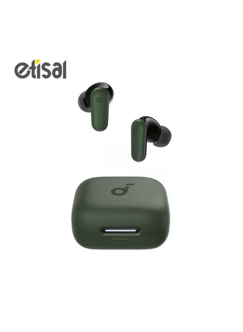 R50i NC من أنكر، ضمان اتصالات 18 شهر، سماعات أذن مانعة للضوضاء، مانعة للضوضاء قوية وذكية، صوت جهير قوي، 45 ساعة من وقت التشغيل، علبة 2 في 1 وحامل هاتف، IP54، سماعات أذن لاسلكية، بلوتوث 5.4، تحكم عبر التطبيق أخضر