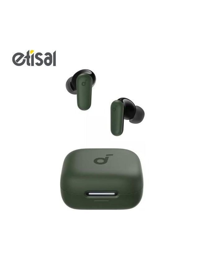 ساوند كور R50i NC by Anker, ETISAL Warranty 18 Months, Noise Cancelling Earbuds, Strong and Smart Noise Cancelling, Powerful Bass, 45H Playtime, 2-in-1 Case and Phone Stand, IP54, Wireless Earbuds, Bluetooth 5.4, App Control Green Green green - Image 1