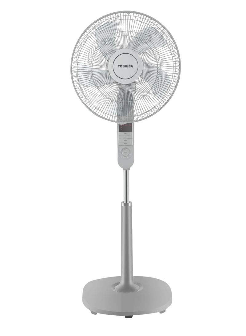 Stand Fan - 16 Inch - 5 Blades - Remote Controlled - Super Silence Technology -Adjustable height - Digital Screen - Timer up to 7.5 hours F-ASD60EG(W) 60 W F-ASD60EG(W) White