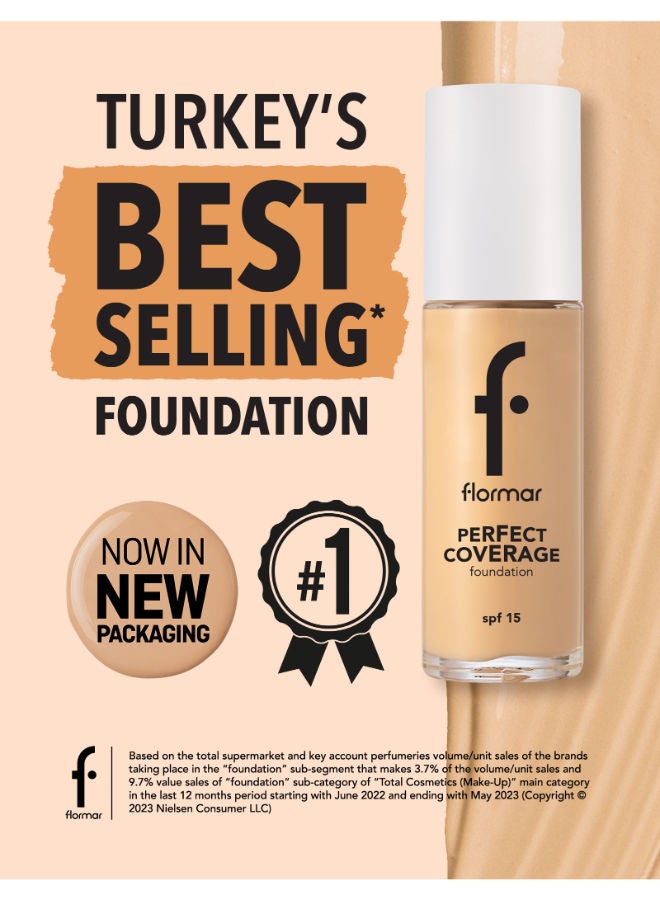 flormar Perfect Coverage Foundation Spf 15 134 Golden Honey - Image 4