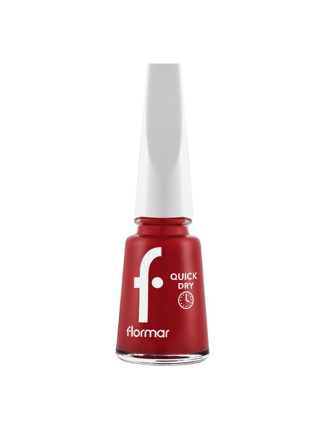 flormar Quick Dry Nail Enamel 04 Red Flag - Image 1