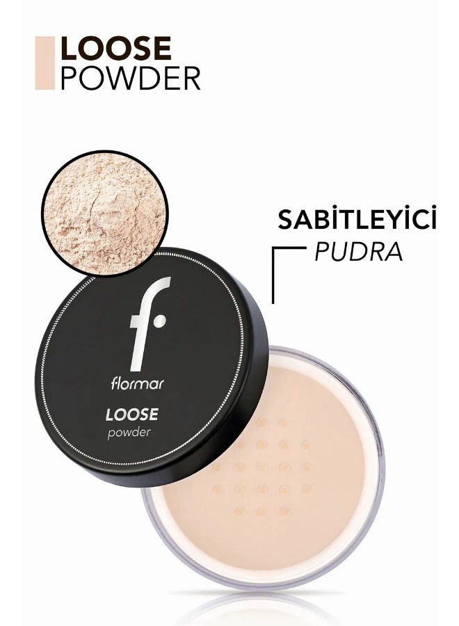 flormar Loose Ultra-Fine Texture & Semi-Matte Finish Setting Loose Powder 002 Light Sand - Image 3