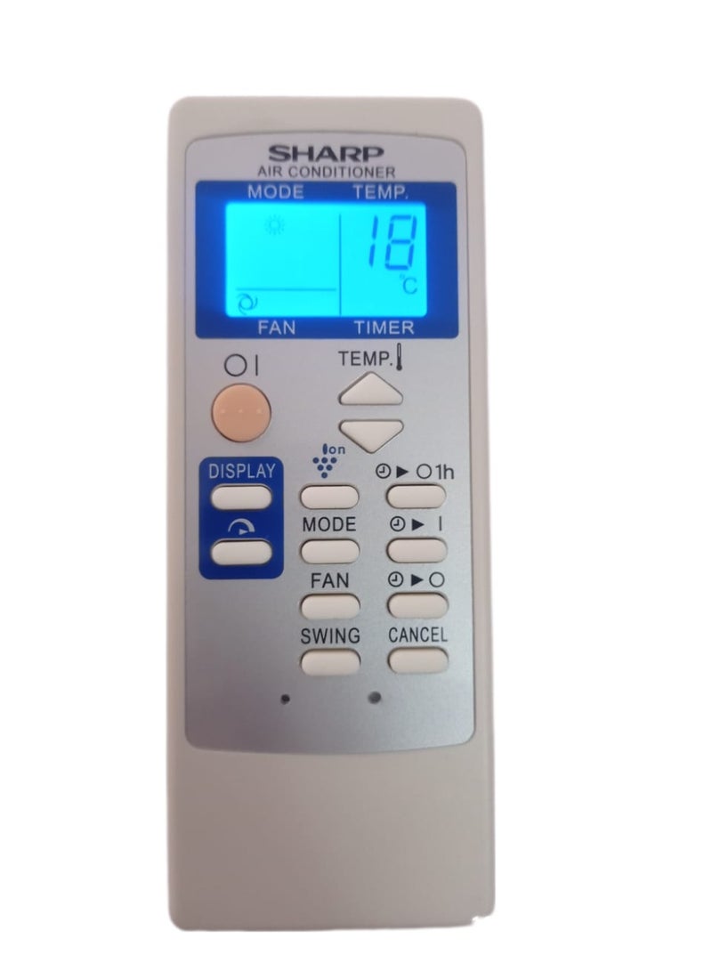Sharp Air Condition Remote Control with Plasma and Bright Screen 12-18-24 beige - Image 1
