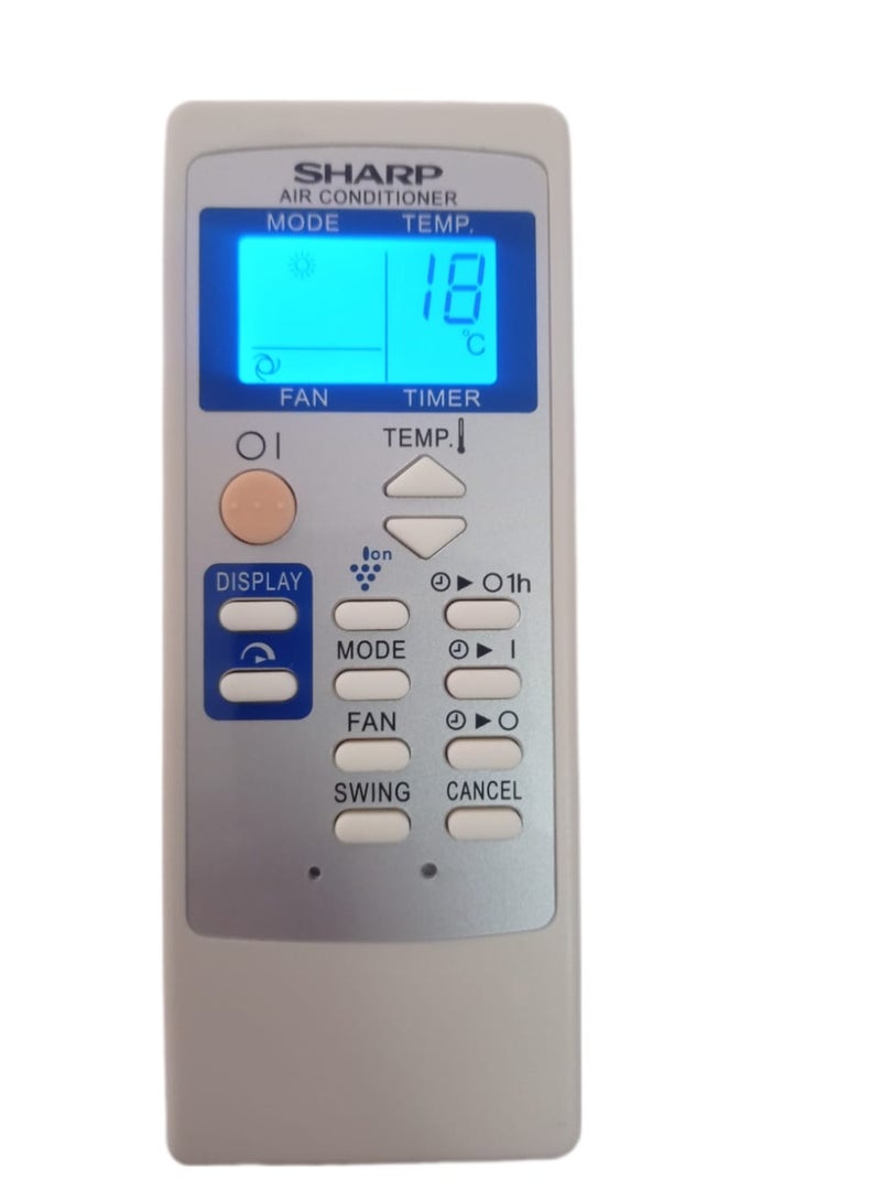 Sharp Air Condition Remote Control with Plasma and Bright Screen 12-18-24 beige - Image 3