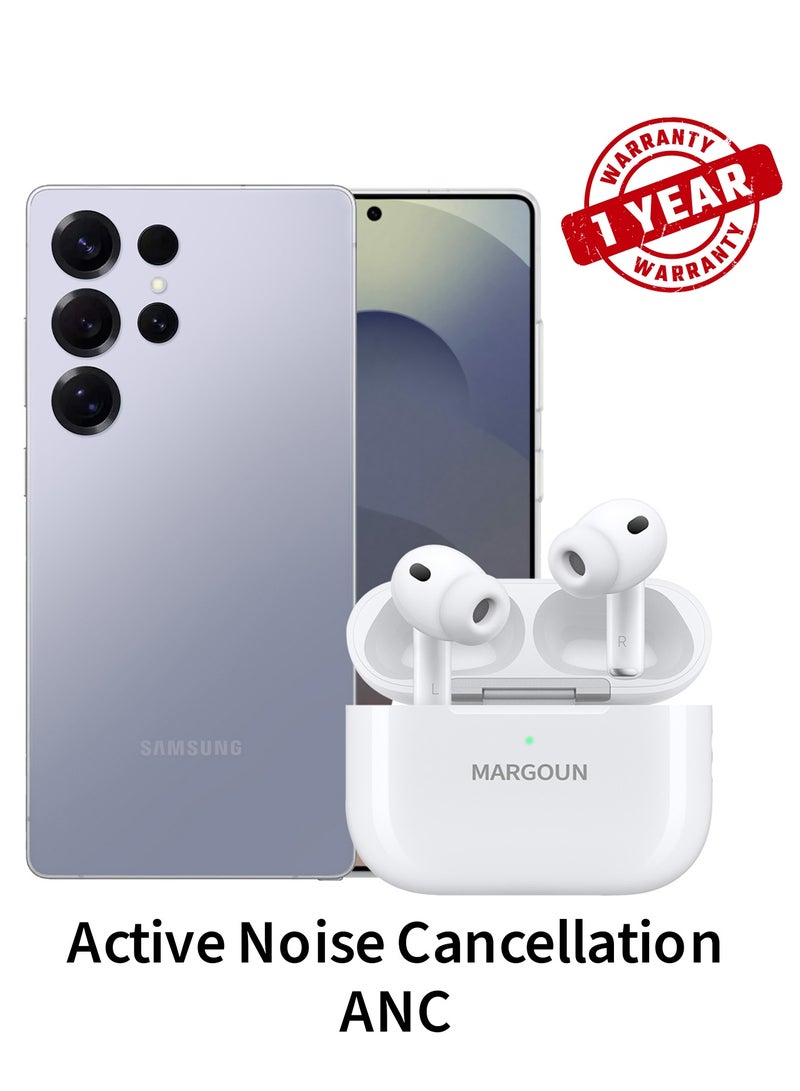 MARGOUN Elite Edition Wireless Earbuds Pro 3 (3rd Generation) 2026 with Active Noise Cancelation ANC and 30-Hour Battery Life for Samsung Galaxy S25 Ultra - White white-S25U - Image 1