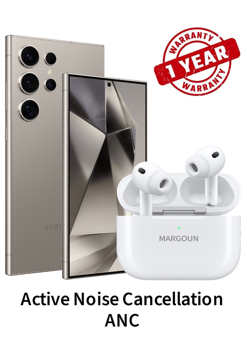 مارجون Elite Edition Wireless Earbuds Pro 3 (3rd Generation) 2026 with Active Noise Cancelation ANC and 30-Hour Battery Life for Samsung Galaxy S24 Ultra - White white-S24U - Image 1