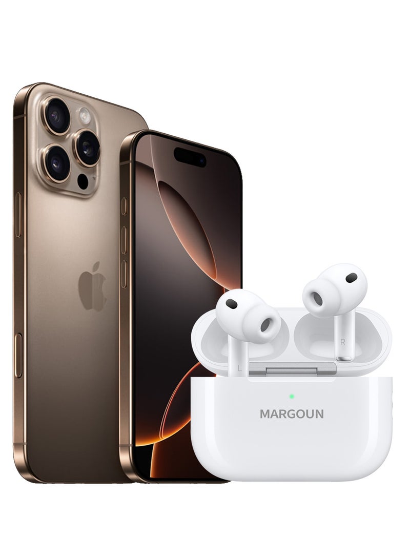 مارجون Wireless Earbuds Pro 2 (2rd Generation) 2022 with Active Noise Cancelation ANC , Adaptive Transparency and 30-Hour Battery Life for Apple iPhone 16 Pro Max - White White-16PM - Image 2