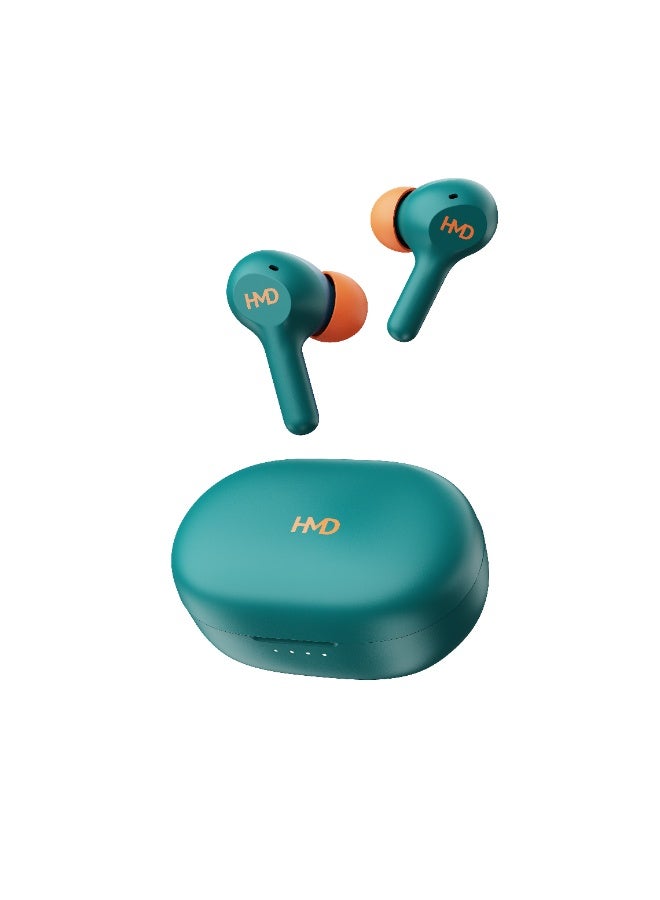 HMD DUB P50 True Wireless Earbuds, 6mm Drivers, 2 Mic AI-ENC for Clear Calls, Pocketable Design, 25 Hours Playtime, Low Latency Mode, Voice Assistant Support, IPX4, Fast Charging Blue - Image 1