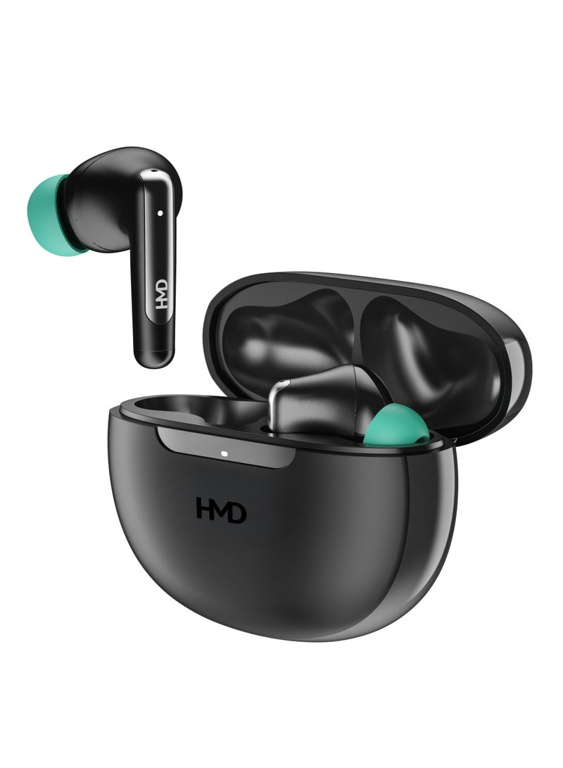 HMD DUB P60 True Wireless Earbuds, 10mm Drivers, Active Noise Cancellation, 4 Mic ENC for Clear Calls, 30 Hours Playtime, Low Latency Mode, IPX4, Instant Open and Pair, Fast Charging Black - Image 4