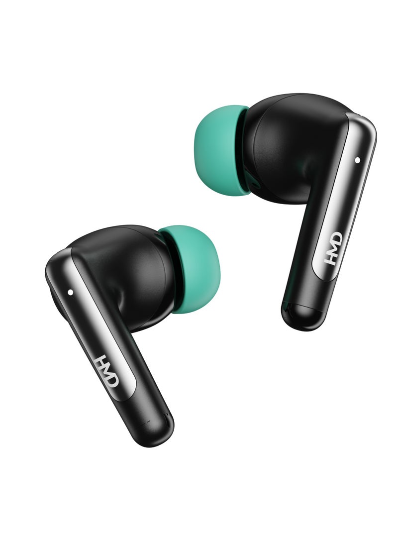 HMD DUB P60 True Wireless Earbuds, 10mm Drivers, Active Noise Cancellation, 4 Mic ENC for Clear Calls, 30 Hours Playtime, Low Latency Mode, IPX4, Instant Open and Pair, Fast Charging Black - Image 5