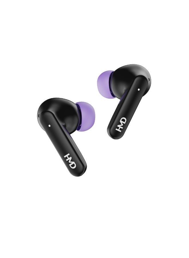 HMD DUB P70 True Wireless Earbuds, 10mm Drivers, 4 Mic AI-ENC for Clear Calls, Environmental Noise Cancellation, 35 Hours Playtime, In-Ear Detection, Low Latency Mode, IPX4, Fast Charging Black - Image 4