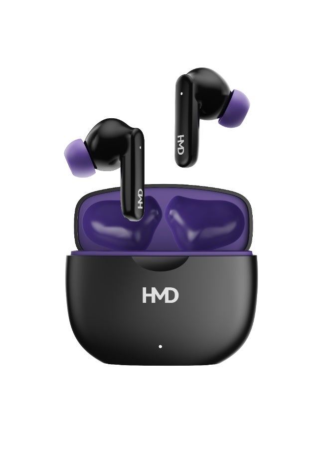 HMD DUB P70 True Wireless Earbuds, 10mm Drivers, 4 Mic AI-ENC for Clear Calls, Environmental Noise Cancellation, 35 Hours Playtime, In-Ear Detection, Low Latency Mode, IPX4, Fast Charging Black - Image 3