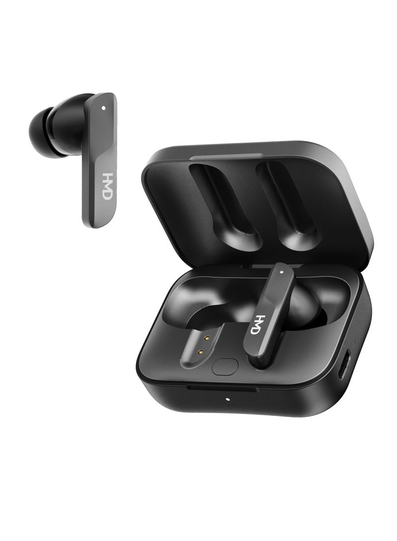 HMD DUB S60 True Wireless Earbuds, Dolby Audio Cinematic Sound, 10mm Drivers, 35 Hours Playtime, 4 Mic AI-ENC for Clear Calls, Multipoint Connectivity, Low Latency Mode, IPX4, Fast Charging Gray - Image 3