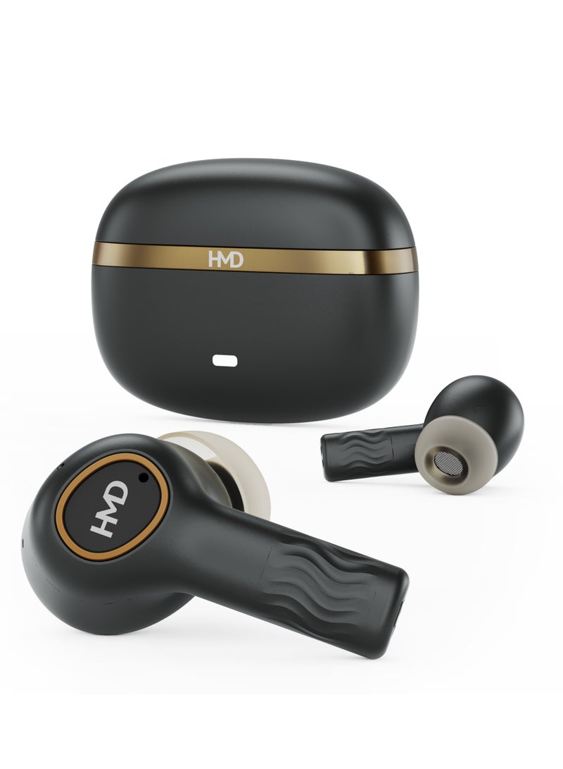 HMD DUB X50 True Wireless Earbuds, Bluetooth Earphones, 10mm Drivers, Hi-Fi DSP Chip, 70 Hrs Playtime, Low Latency Mode, 4 Mic AI-ENC for Crystal Clear Calls, IPX4, Fast Charging Black - Image 2
