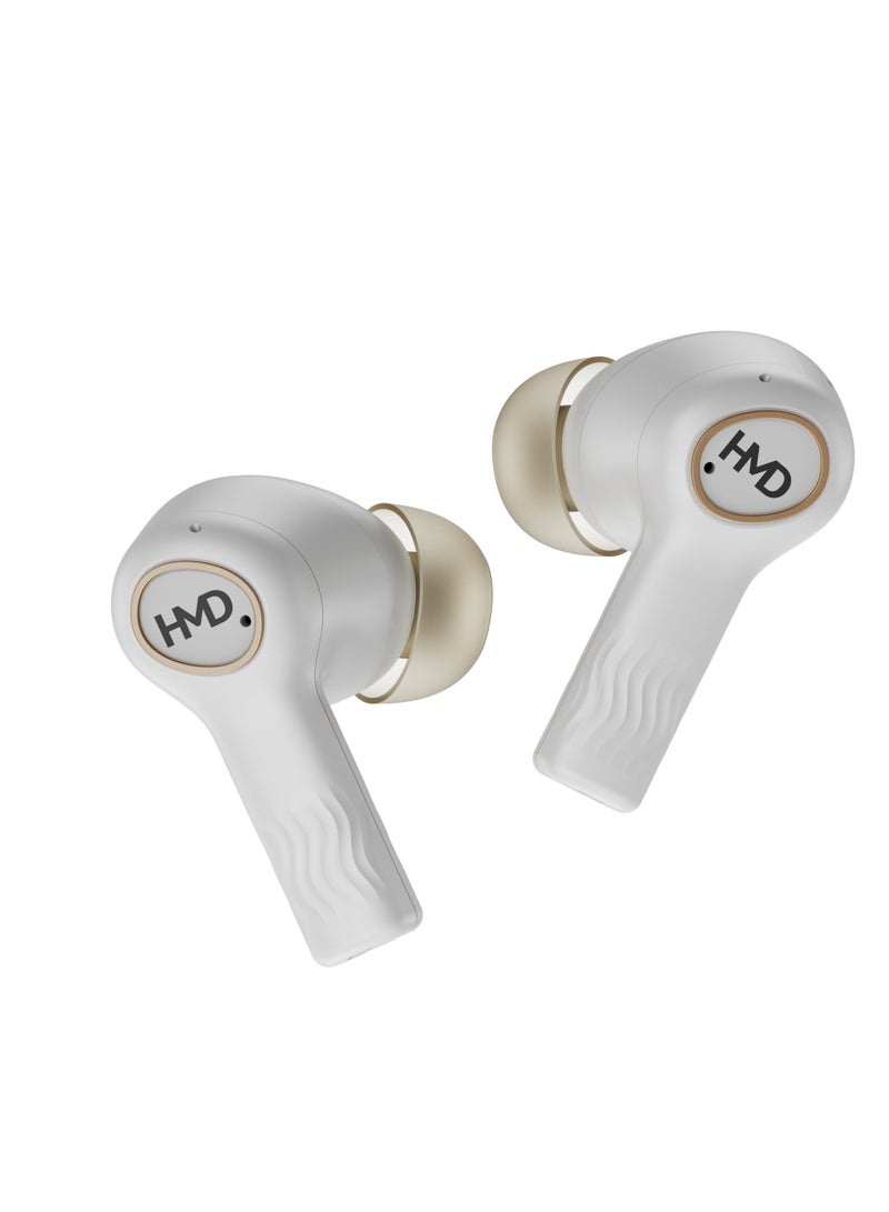 HMD DUB X50 True Wireless Earbuds, Bluetooth Earphones, 10mm Drivers, Hi-Fi DSP Chip, 70 Hrs Playtime, Low Latency Mode, 4 Mic AI-ENC for Crystal Clear Calls, IPX4, Fast Charging White - Image 4