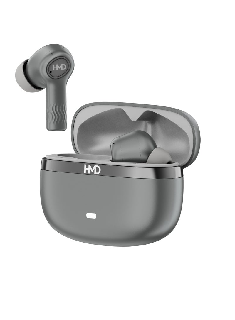 HMD DUB X50 Pro True Wireless Earbuds, Bluetooth Earphones, 10mm Drivers, Hi-Fi DSP Chip, Active Noise Cancellation, 60 Hrs Playtime, 4 Mic AI-ENC for Crystal Clear Calls, IPX4, Fast Charging Silver - Image 3