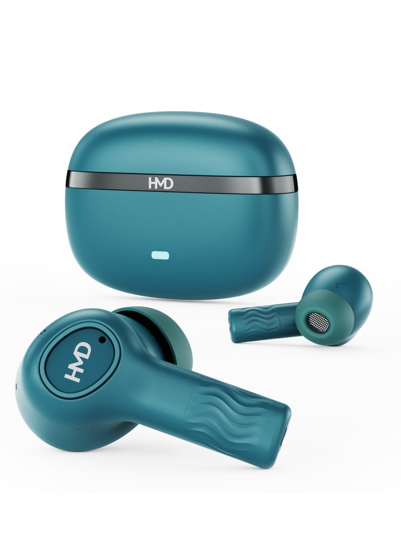 HMD DUB X50 Pro True Wireless Earbuds, Bluetooth Earphones, 10mm Drivers, Hi-Fi DSP Chip, Active Noise Cancellation, 60 Hrs Playtime, 4 Mic AI-ENC for Crystal Clear Calls, IPX4, Fast Charging Blue - Image 2