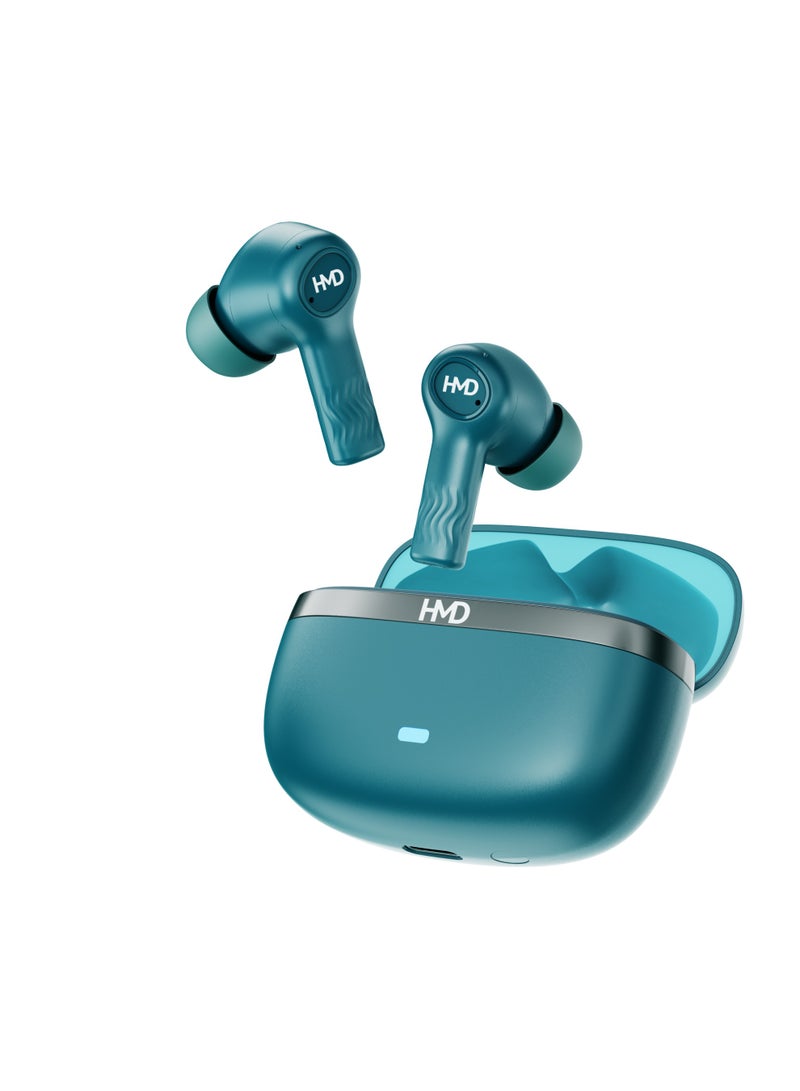 HMD DUB X50 Pro True Wireless Earbuds, Bluetooth Earphones, 10mm Drivers, Hi-Fi DSP Chip, Active Noise Cancellation, 60 Hrs Playtime, 4 Mic AI-ENC for Crystal Clear Calls, IPX4, Fast Charging Blue - Image 3