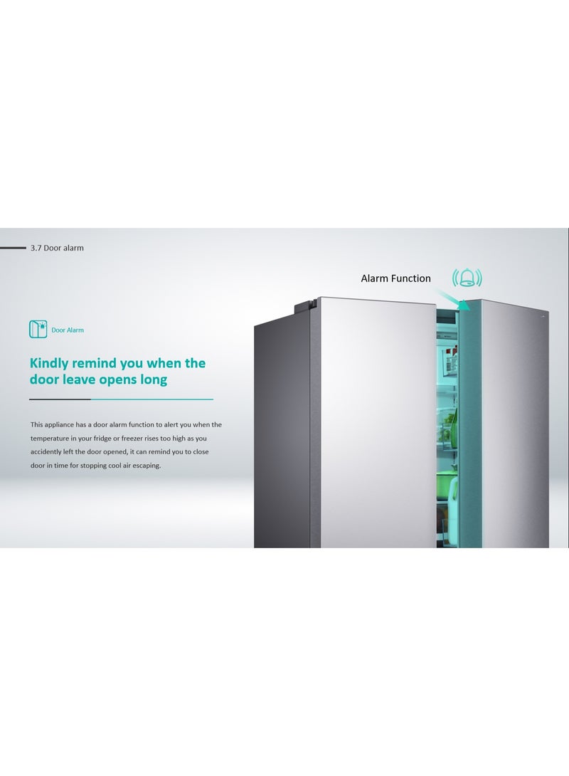 هايسنس ثلاجة هايسنس 583 لتر 20.5 قدم مكعب، تقنية العاكس، بدون تجميد كلي، تبريد معدني، منطقة ثلاثية - Image 3