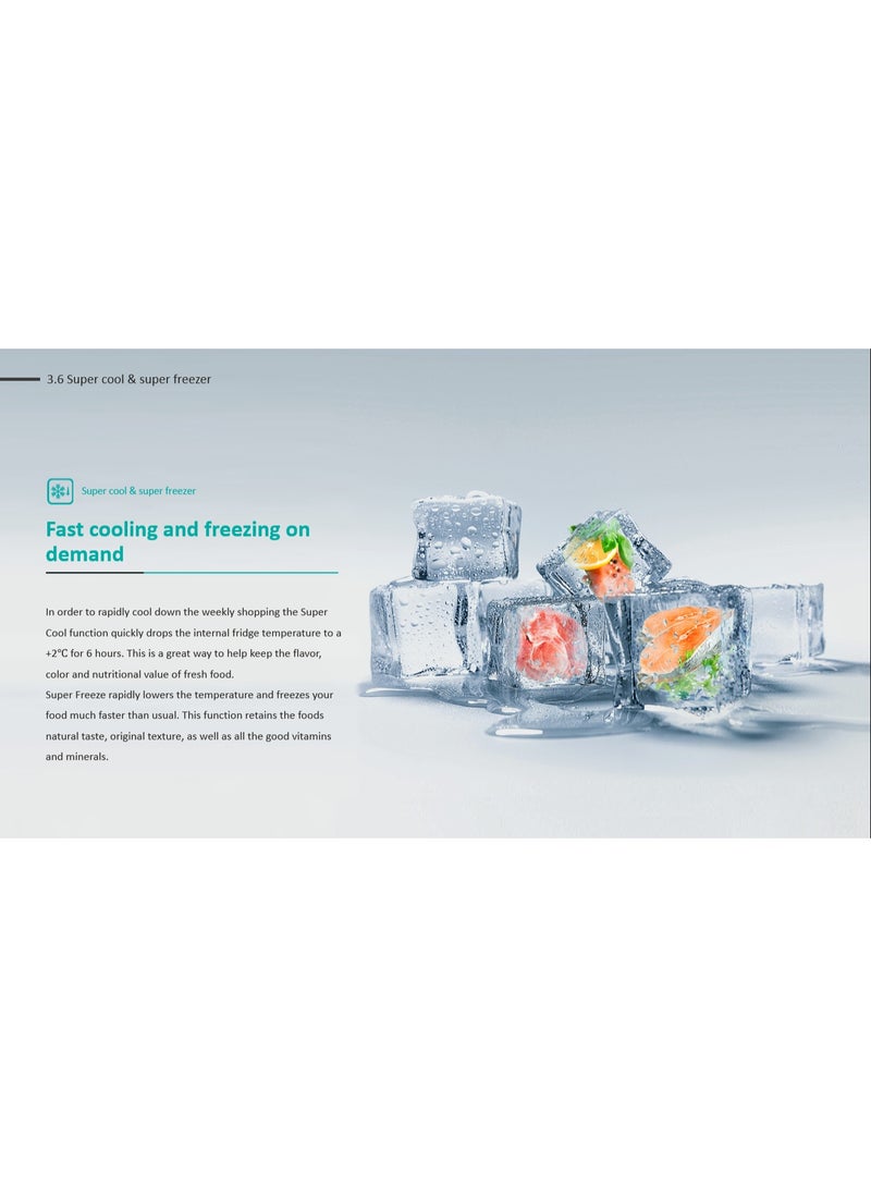 هايسنس ثلاجة هايسنس 583 لتر 20.5 قدم مكعب، تقنية العاكس، بدون تجميد كلي، تبريد معدني، منطقة ثلاثية - Image 4