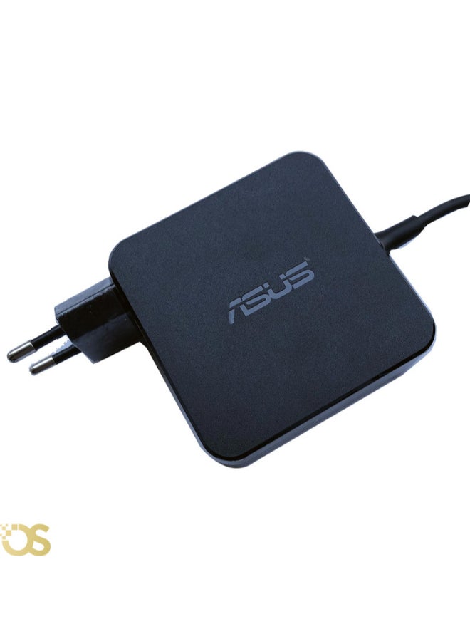 ASUS Laptop charger compatible with Asus with a power of 65 W with Type-C BOX, suitable for compatible devices with the same standard specifications, includes the adapter, safe, fast, and stable charging, with a 1-month warranty from OS STORE. 17cm Black - Image 1