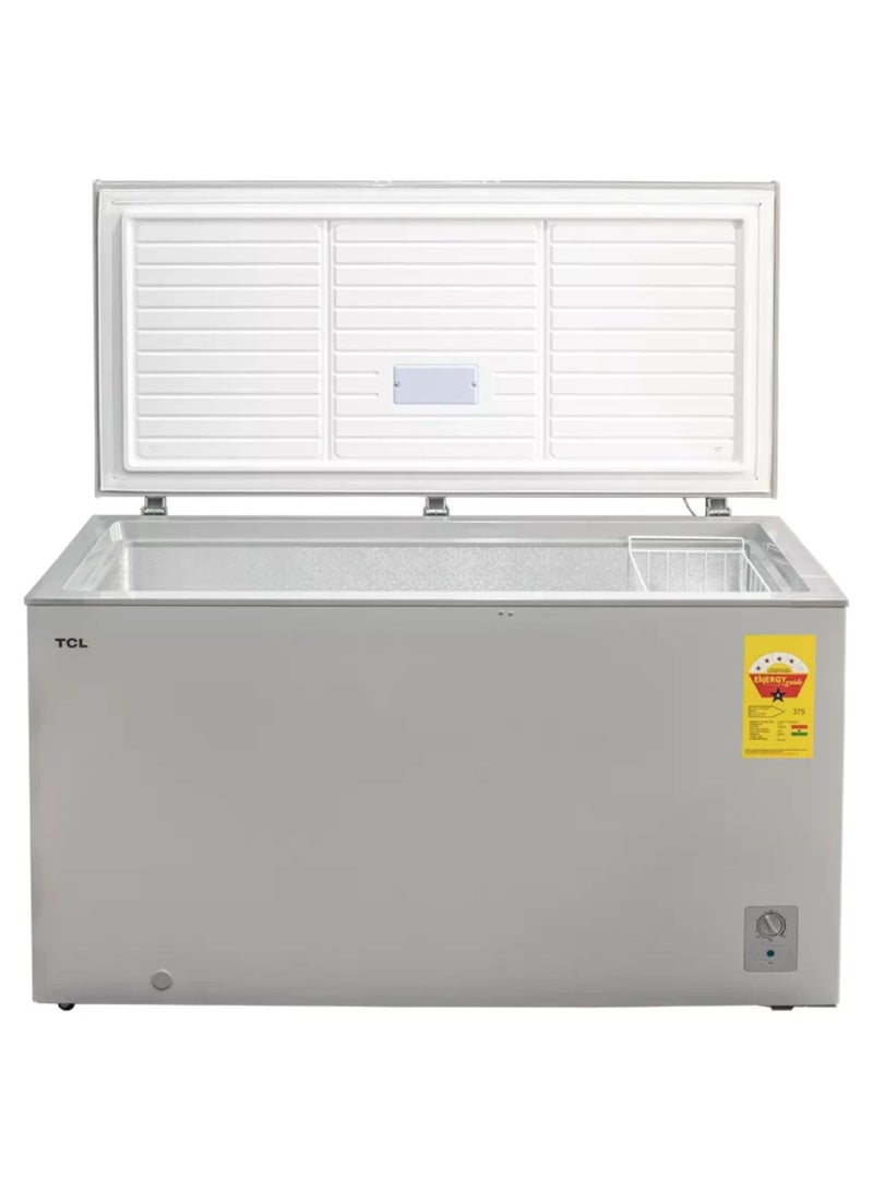 تي سي إل ثلاجة فريزر صندوقية TCL بسعة 460 لتر، فريزر عميق ثقيل مع وظيفة التجميد السريع، سلتين، قفل ومفتاح للاستخدام التجاري/المنزلي، السعة الصافية 350 لتر - رمادي (الموديل F460CF) - Image 2