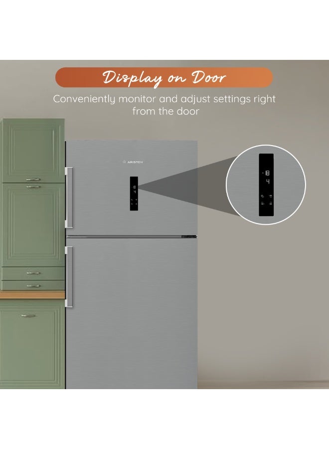 Ariston Top Mount Refrigerator, 830L Gross / 630L Net, Inverter Compressor, No Frost, Dual Cooling, Reversible Door, Touch Control, 10-Year Compressor Warranty, Made in Turkey – ART83F6653XME 160 W ART83F6653XME Titanium Inox - Image 5
