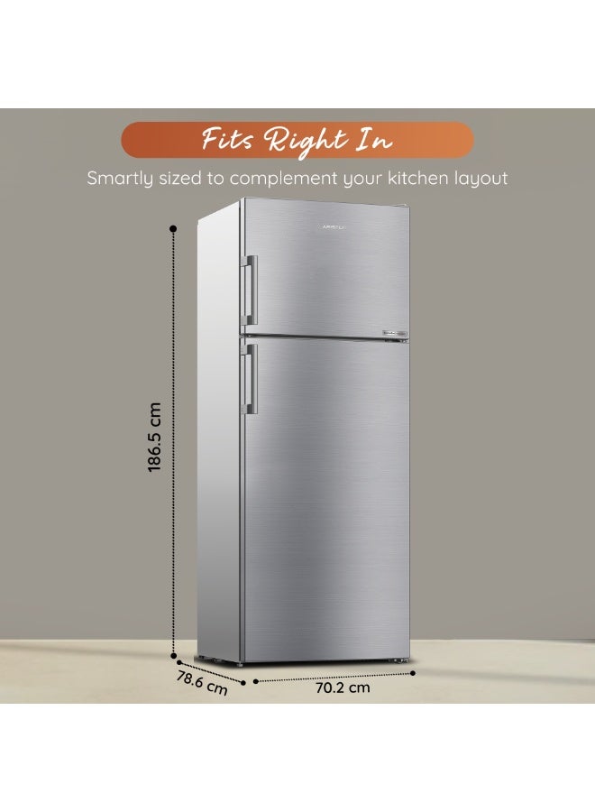Ariston Double Door Refrigerator, 530L Gross/406L Net, No Frost, Inverter Compressor, Dual Fan Cooling, Reversible Door, LED Light, 10-Year Compressor Warranty, Made in Turkey – ART70F1452XME 160 W ART70F1452XME Inox - Image 3
