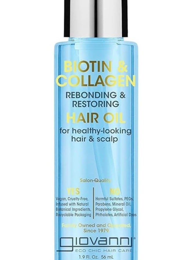 Giovanni Biotin & Collagen Rebounding & Restoring Hair & Scalp Oil - 56 ml - Image 1