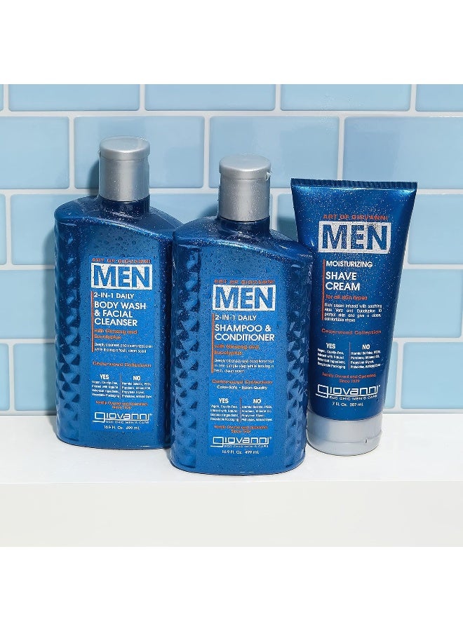 Giovanni Men 2-In-1 Daily Shampoo & Conditioner with Ginseng & Eucalyptus - 16.9 Oz - Image 4