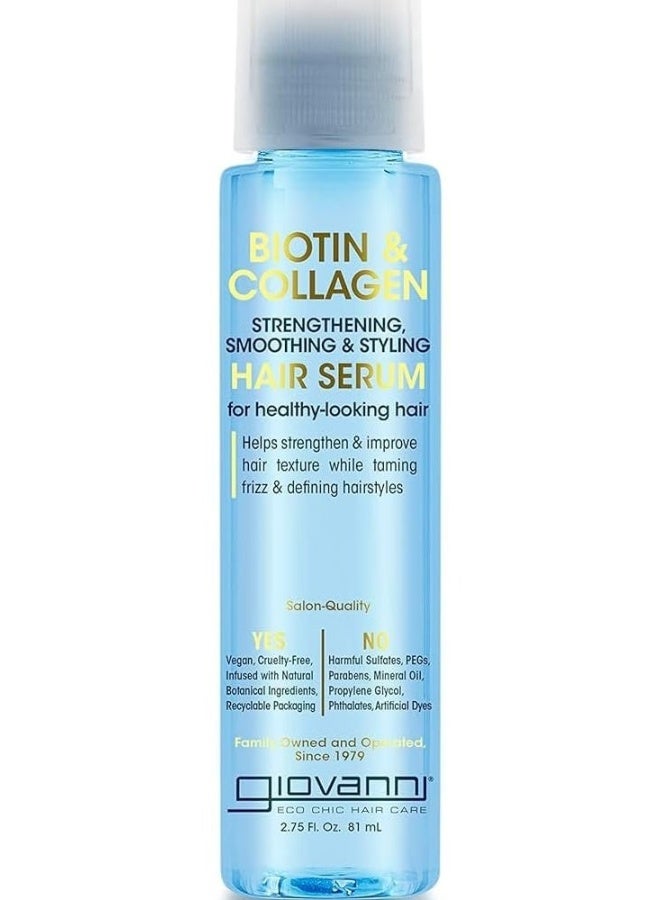 Giovanni Biotin & Collagen Strengthening, Smoothing & Styling Hair Serum - 81 ml - Image 1