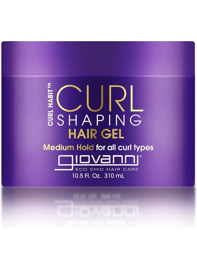 GIOVANNI Curl Habit Shaping Hair Gel - Medium Hold for All Curl Types, Moisturizes and Tames Frizz - 10.5 oz purple - Image 1