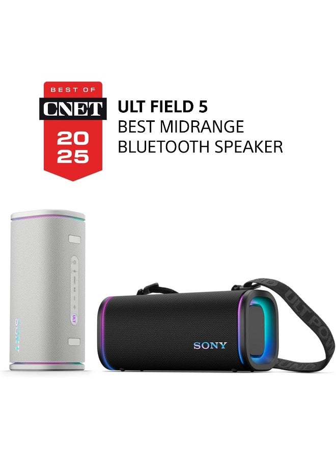 سوني Sony ULT Field 5 Wireless Portable Bluetooth Speaker, IP67 Waterproof, Dustproof, and Rustproof with Enhanced Bass, 25 Hour Battery, 360° Party Light, and Shoulder Strap, Black black - Image 3