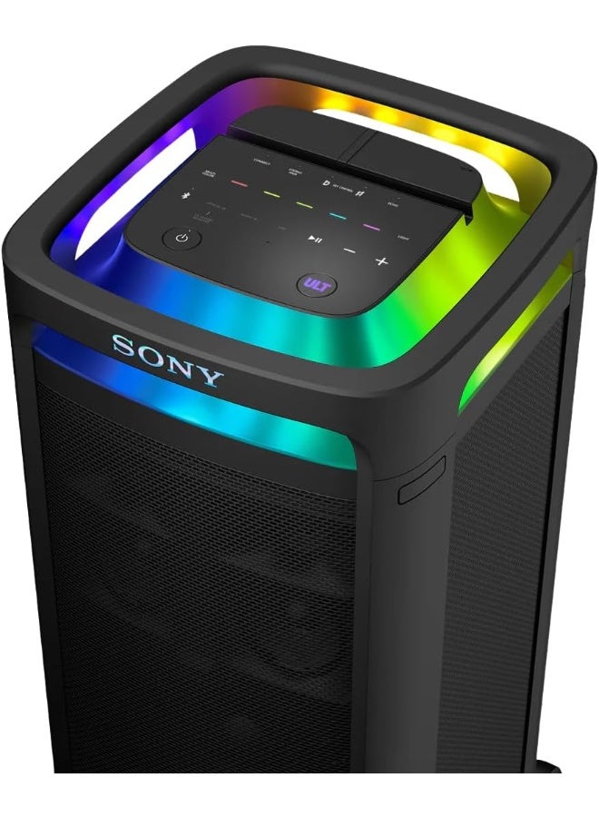 سوني Sony ULT TOWER 9AC Party Speaker, Powerful BASS, 360º Party Sound and Light, Karaoke, TV Sound Booster, Multipoint Connection black - Image 2