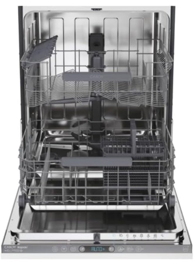 CANDY Full-Integrated Built-in Dishwasher | 14 Place Settings | 8 Programs Mode | Anthracite | Advanced remote control and Wi-Fi + BLUETOOTH Supportable | WxDxH(mm): 597x555x818 |Model : CI4E7FOA-19 10 kg 1000 W CI4E7FOA-19 Anthracite - Image 3