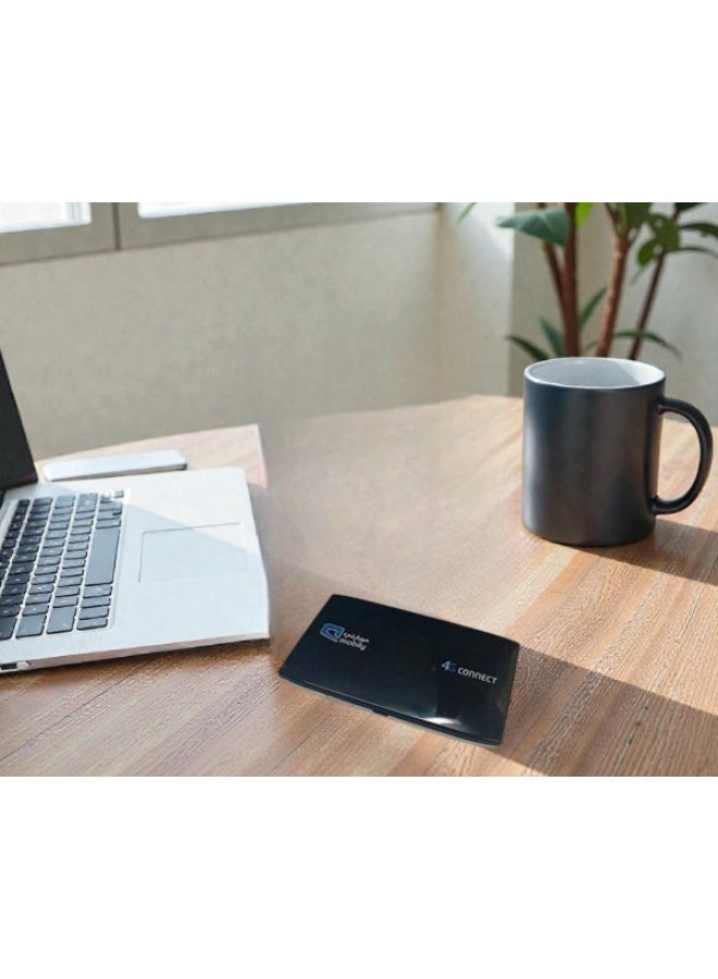 Mobily 4G Mini Wifi Router With 3000 mAh battery | With LCD Oled Display | 2.4GHz Wi-Fi , Up to 150Mbps - Connected Up to 10+ devices | Micro-Sim Slot | "Supports MOBILY Network Only | QDGM black - Image 5