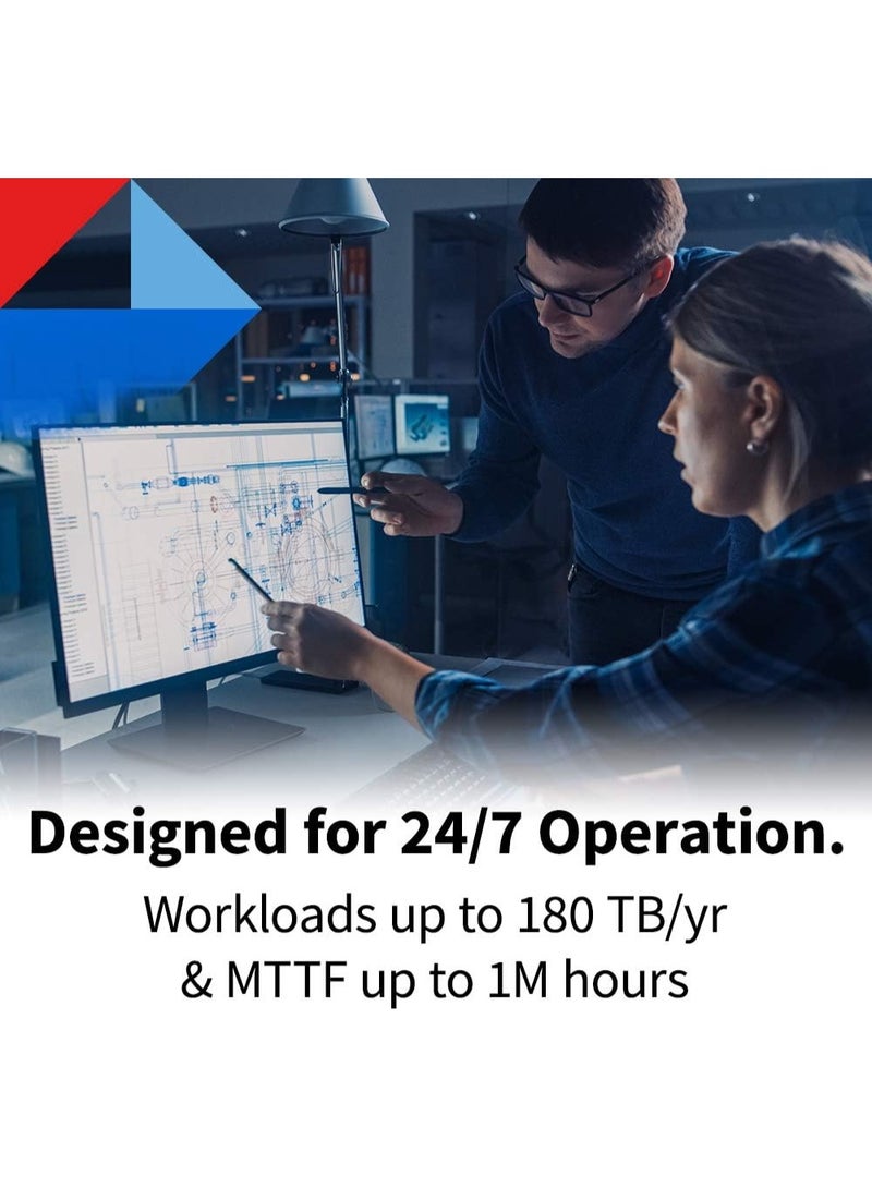 Toshiba 4TB N300 NAS Hard Drive – 3.5" SATA 6Gb/s, 7200 RPM, 128MB Cache, RV Sensor, 24/7 High-Performance Storage for NAS, RAID-Ready, Multi-User, Desktop & Small Business | HDWG740EZSTC 4 TB - Image 2