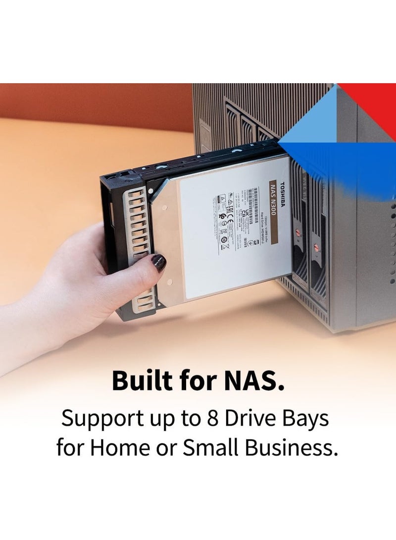 Toshiba 4TB N300 NAS Hard Drive – 3.5" SATA 6Gb/s, 7200 RPM, 128MB Cache, RV Sensor, 24/7 High-Performance Storage for NAS, RAID-Ready, Multi-User, Desktop & Small Business | HDWG740EZSTC 4 TB - Image 3