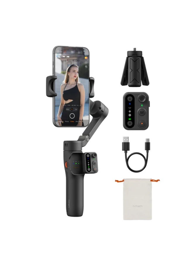 هوهم iSteady X3 SE Gimbal Stabilizer for iPhone, Phone Stabilizer with Detachable Remote Control, Portable Foldable 3-Axis Phone Gimbal for Android & iPhone 16 15 Pro Max, Ideal for Travel Vlogging - Image 1