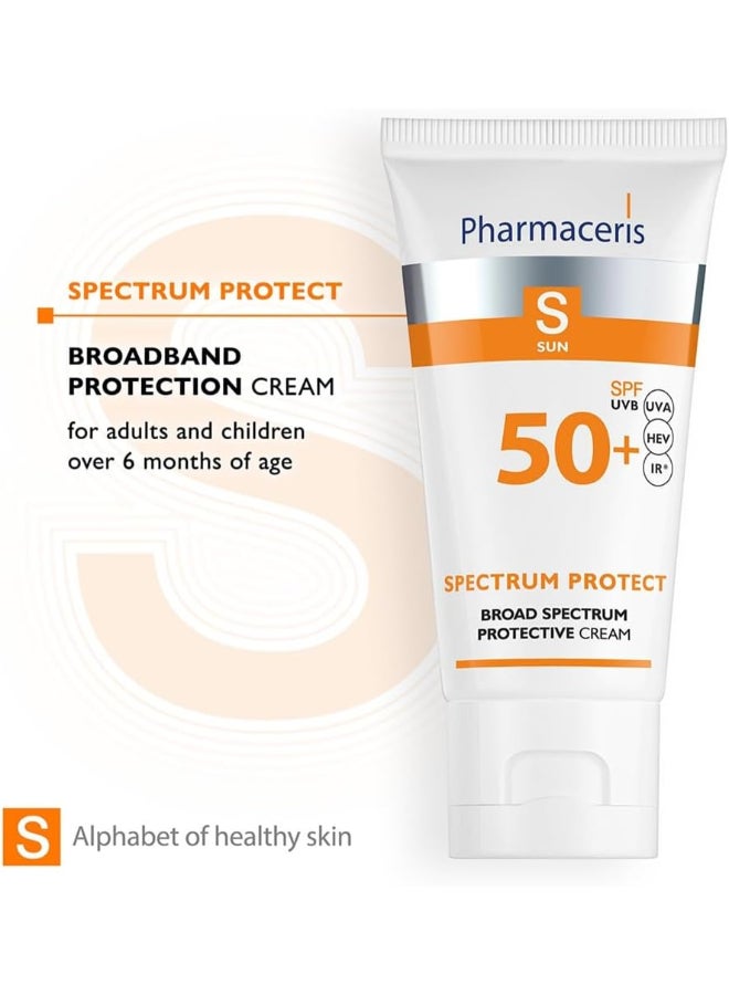 فارماسيريس واقي شمس واسع الطيف SPF 50+ UVB/UVA | مقاوم للماء، مضاد للحساسية وخالي من العطور، (عبوة من 2 × 50 مل لكل منهما) - Image 1