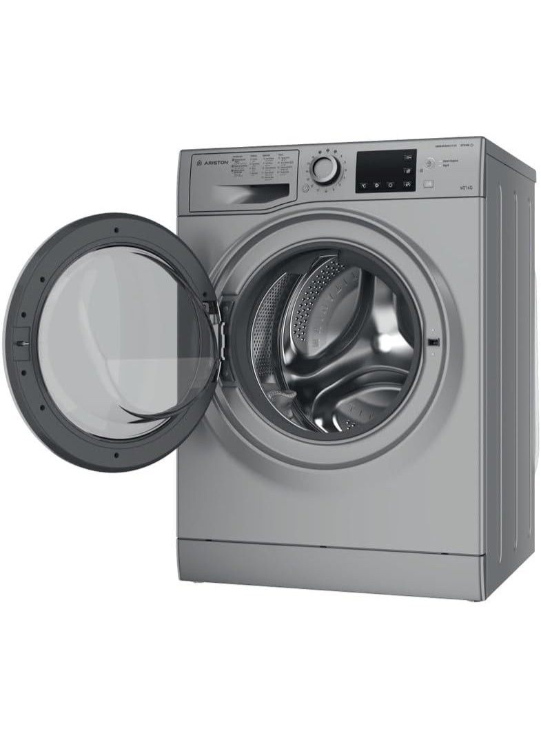 Ariston 8KG Washer, 5KG Dryer, 1400 RPM With Inverter Motor, Fully Automatic Front Load, 15 Cycles, LCD Display, Steam Hygiene, Cold Wash, Made in Turkey, Grey - ARWD085142DMME 8 kg ARWD085142DMME Grey - Image 4