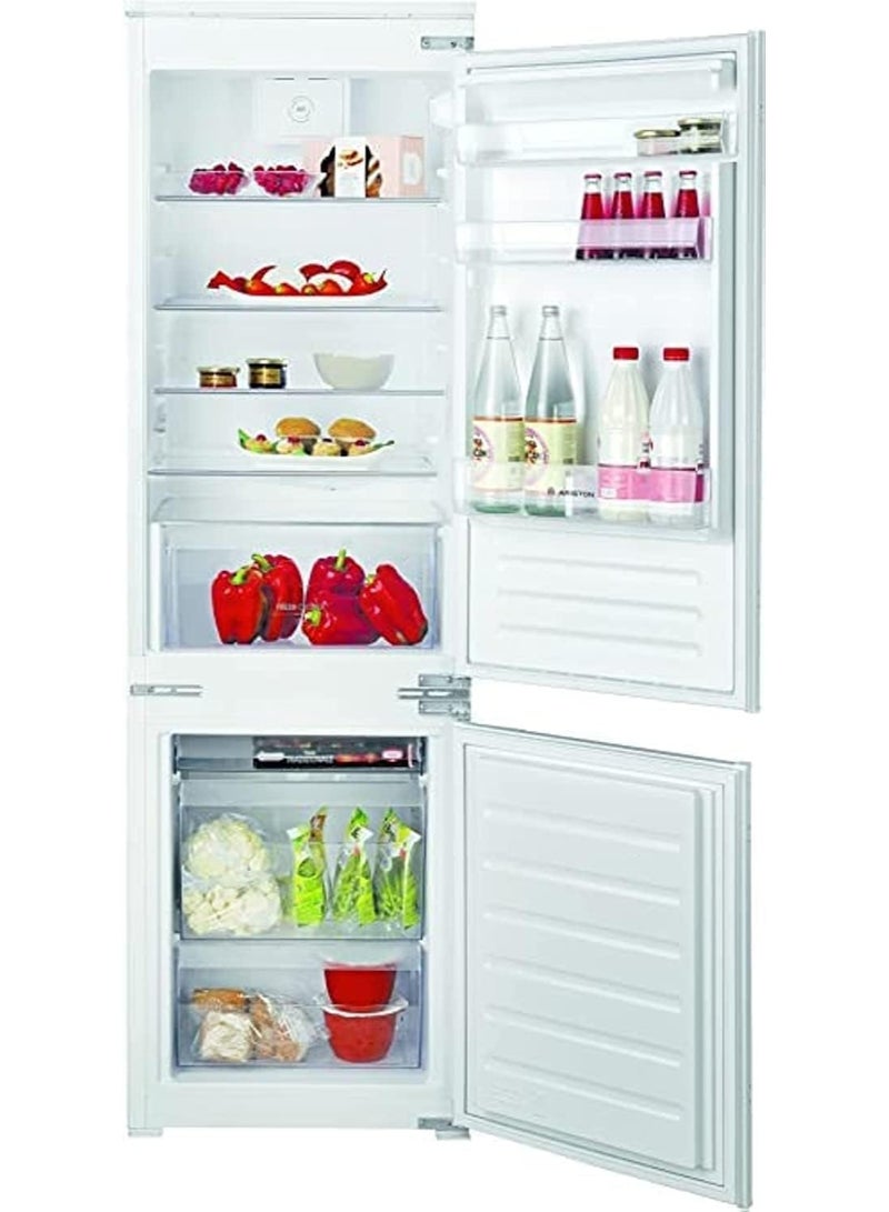 Ariston 350 Litre Built-In Double Door Refrigerator with Bottom Freezer, Inverter Compressor, 4 Star Energy Rating, LED Lighting, Reversible Door, White - ARBI54S1281ME ARBI54S1281ME White - Image 1