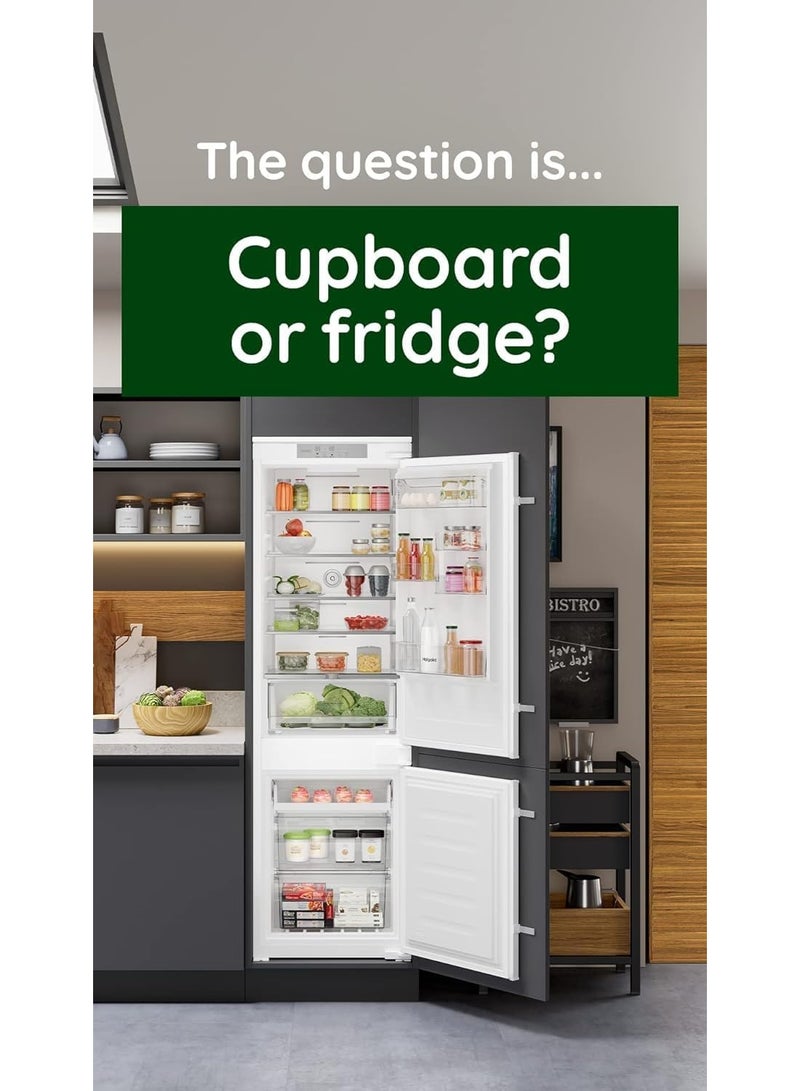Ariston 350 Litre Built-In Double Door Refrigerator with Bottom Freezer, Inverter Compressor, 4 Star Energy Rating, LED Lighting, Reversible Door, White - ARBI54S1281ME ARBI54S1281ME White - Image 2