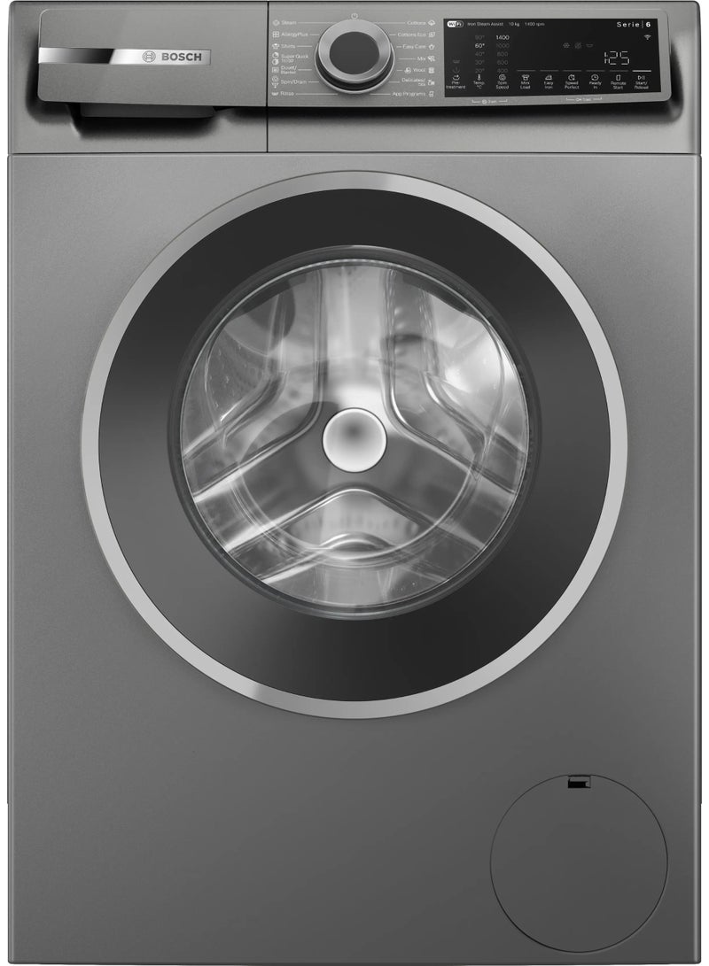 بوش Series 6 washing machine, frontloader fullsize 10 kg , Cast iron grey WGK254ZREG WGK254ZREG Graphite - Image 1