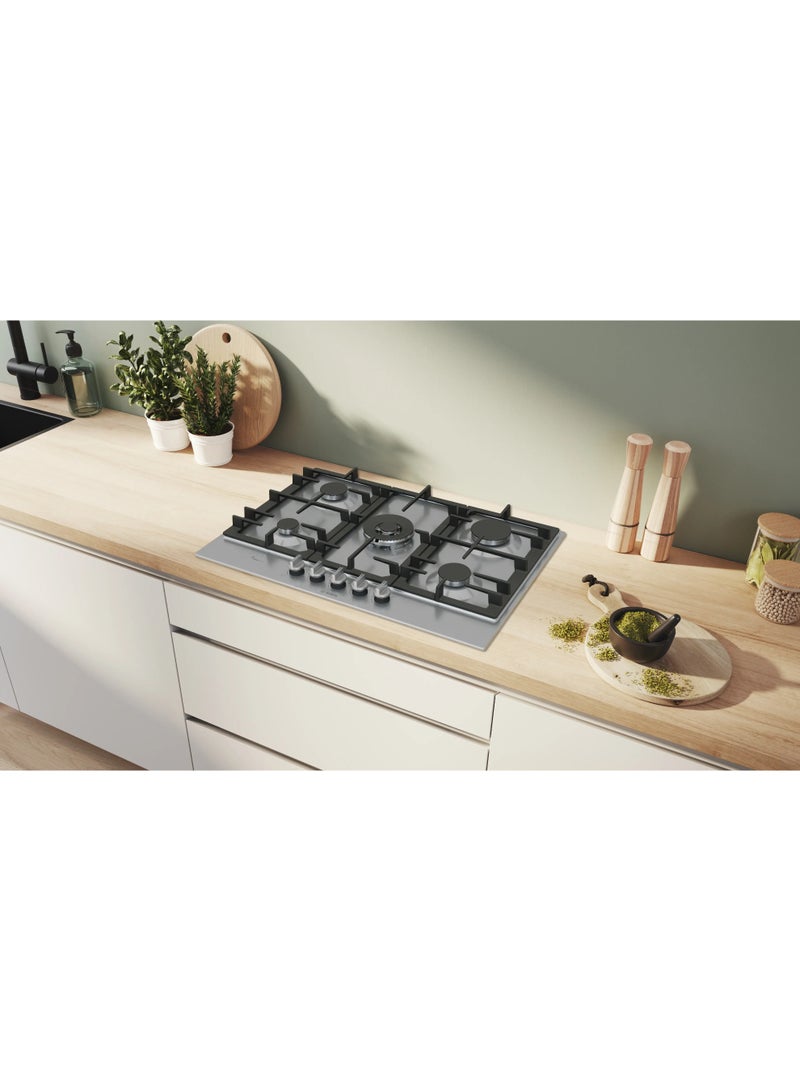 BOSCH Series 6 Gas hob 75 cm Stainless steel PCQ7A5I90 PCQ7A5I90 Stainless steel - Image 3