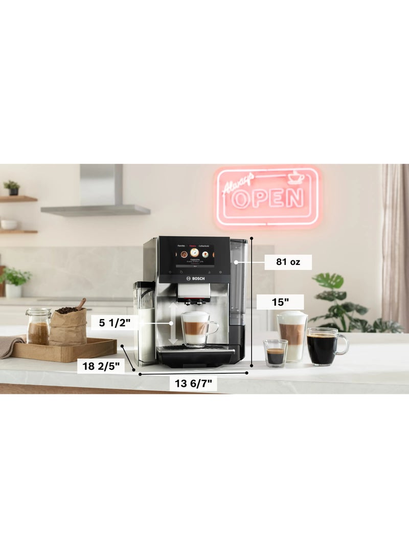 بوش Series 8 Fully automatic coffee machine VeroCafe Stainless steel TQE80703 2.4 L 1500 W TQE80703 Silver - Image 3