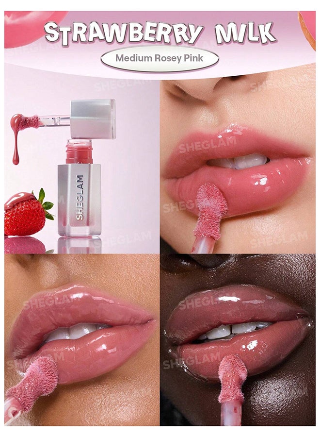 شيجلام Glass Lock Air Gloss-Strawberry Milk Strawberry Milk - Image 4