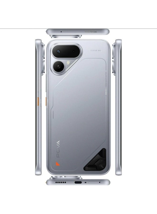 TECNO Pova Curve 2 5G 256GB - 12GB Melting Silver + 180 Days Replacement Warranty and 400 Days Screen Warranty and Tecno Watch Active and Tecno TWS Buds and Tecno Thermos Bottle - Image 2